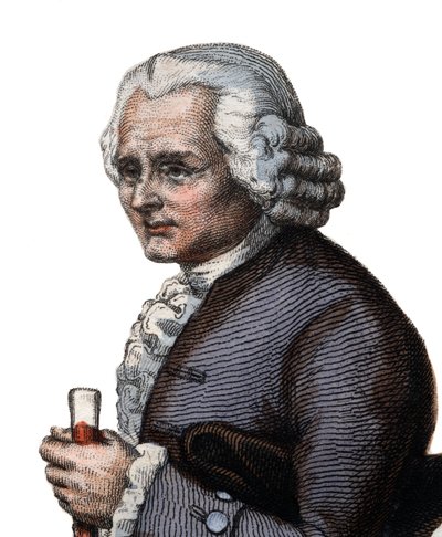 Portrait of Jean-Jacques Rousseau, Swiss philosopher by French School